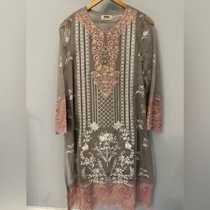 Ideas luxury pret 3 piece suit grey and pink